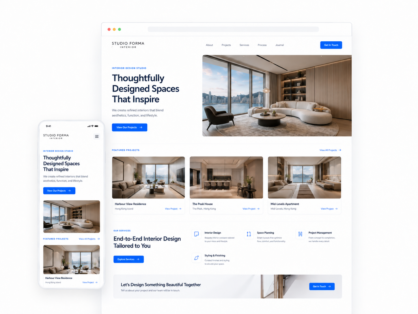 Interior Design 室內設計作品網站 網頁設計案例